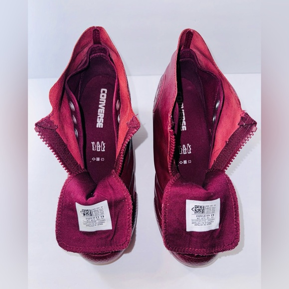 CONVERSE CHUCK TAYLOR ALL STAR LUX SHROUD RED LEATHER SHOES SIZE WOMENS 6.5 - Picture 8 of 9